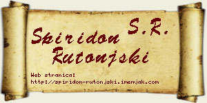 Spiridon Rutonjski vizit kartica